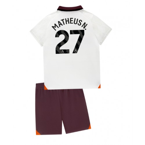 Dětský Fotbalový dres Manchester City Matheus Nunes #27 2023-24 Venkovní Krátký Rukáv (+ trenýrky)